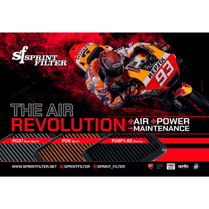 Sprintfilter F1-85 met Carbonrahmen MV AGUSTA F3 675/800 12